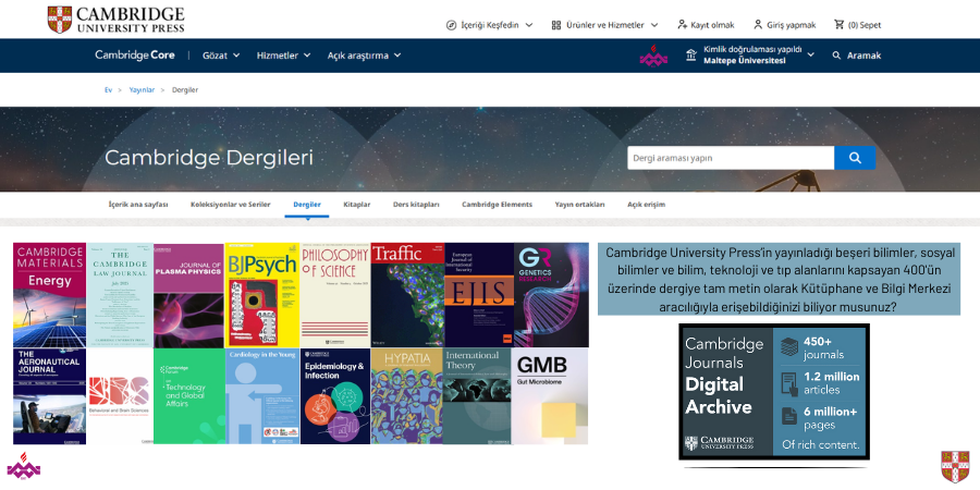 Cambridge University Press - Online Dergi Koleksiyonu